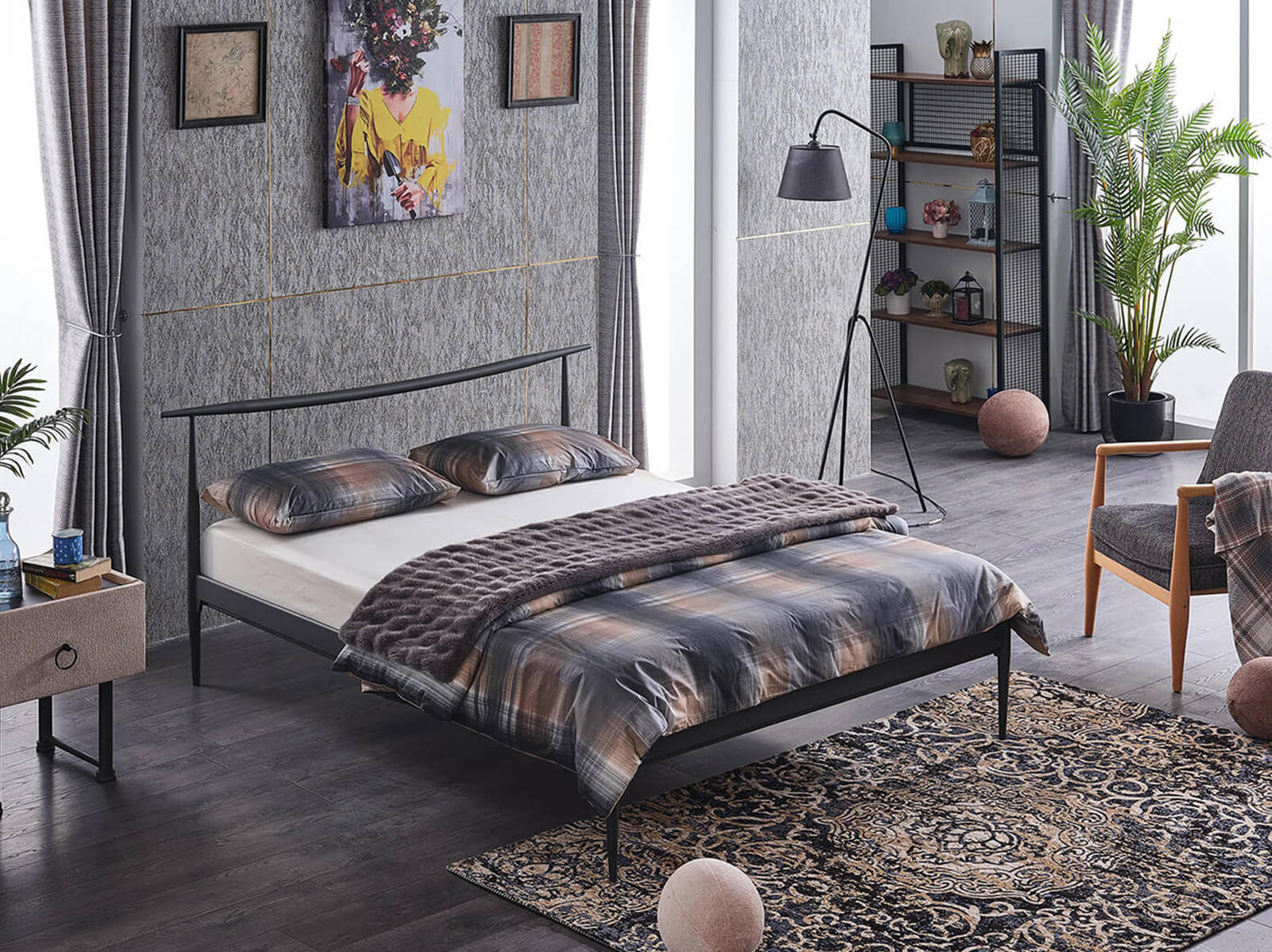 Daphne Metallic Bedstead