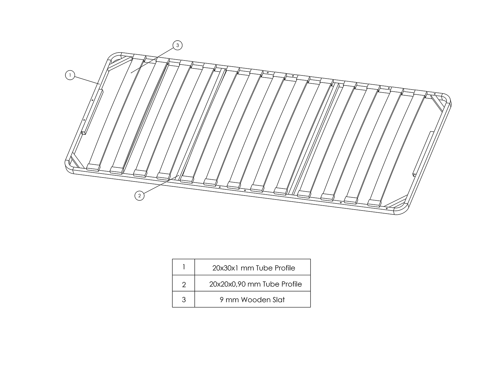 Single Storage Frame with laths