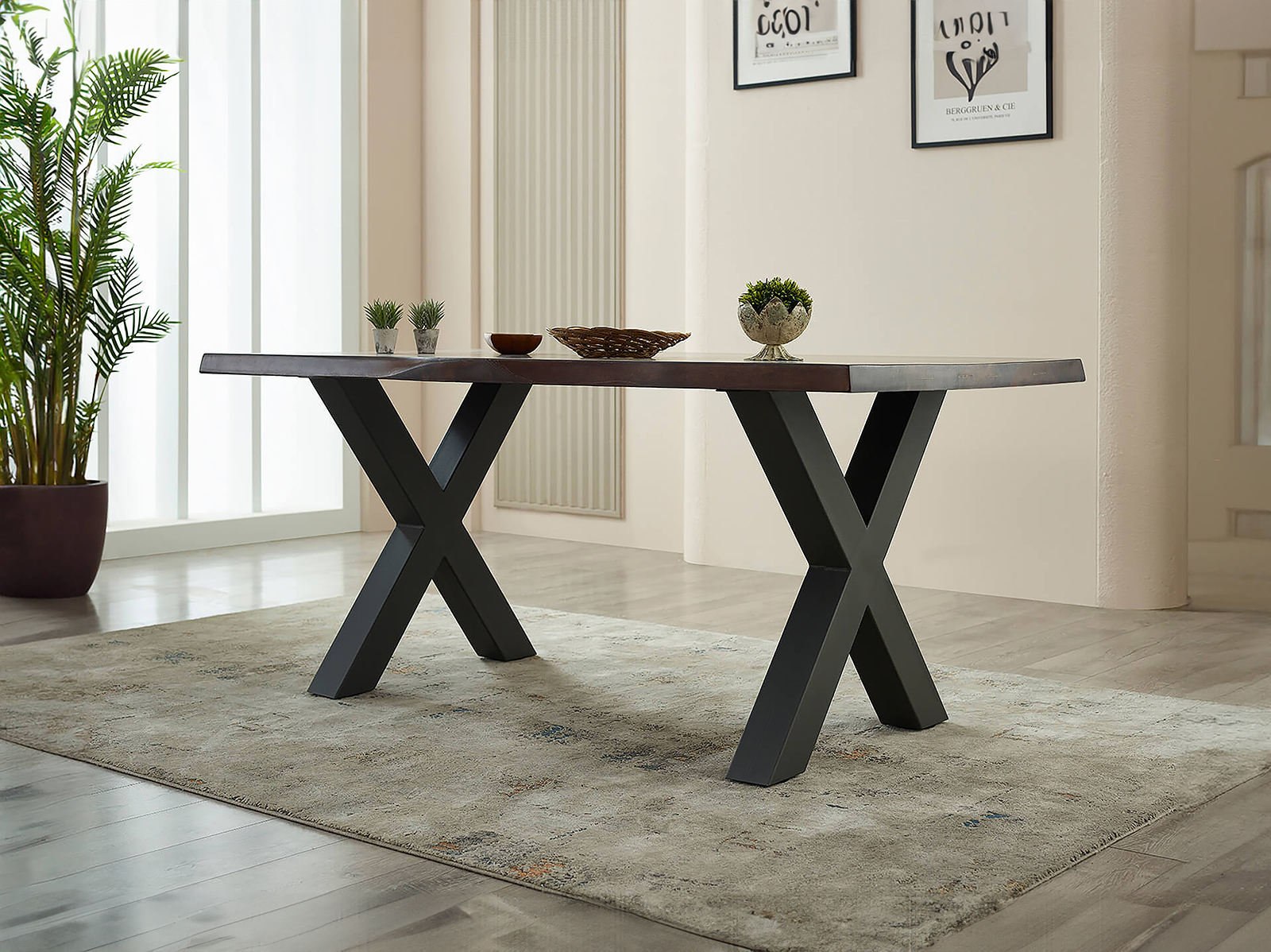 X Frame Metal Table Legs